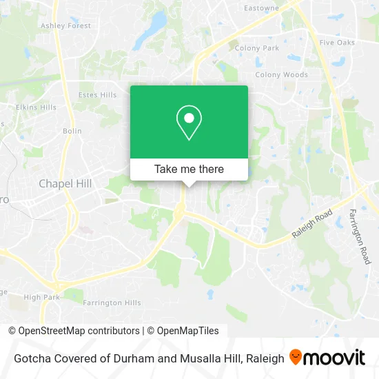 Gotcha Covered of Durham and Musalla Hill map