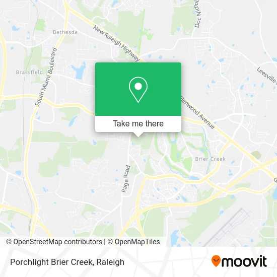 Porchlight Brier Creek map
