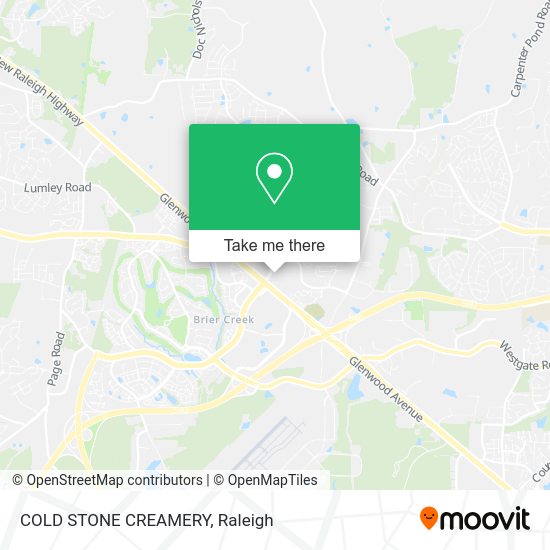 COLD STONE CREAMERY map