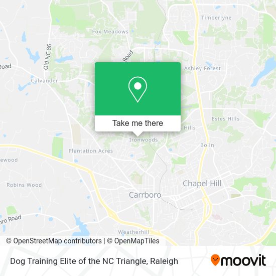 Dog Training Elite of the NC Triangle map