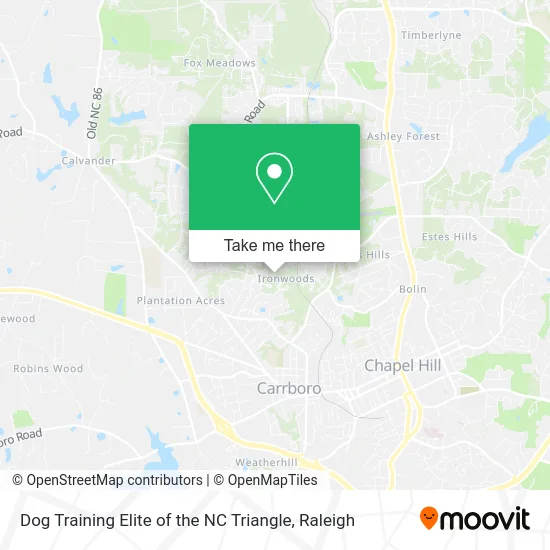 Dog Training Elite of the NC Triangle map