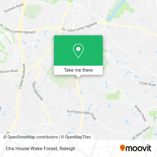 Cha House Wake Forest map
