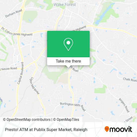 Mapa de Presto! ATM at Publix Super Market
