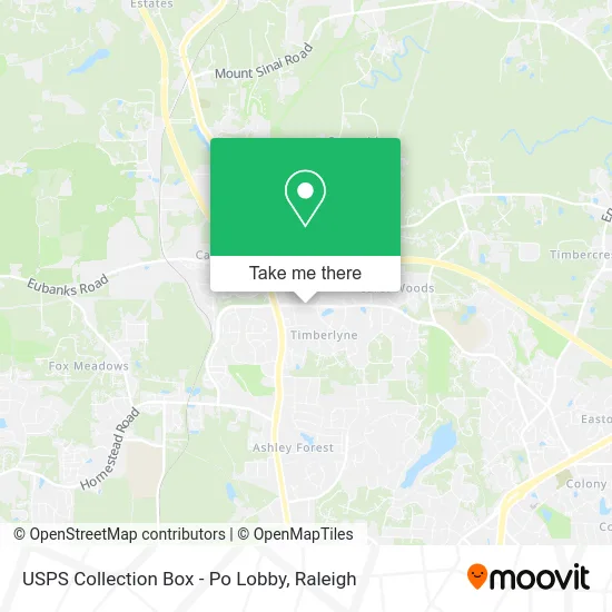 USPS Collection Box - Po Lobby map