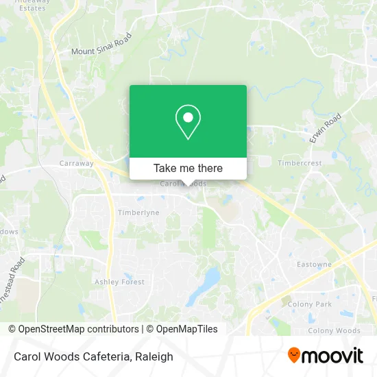 Carol Woods Cafeteria map