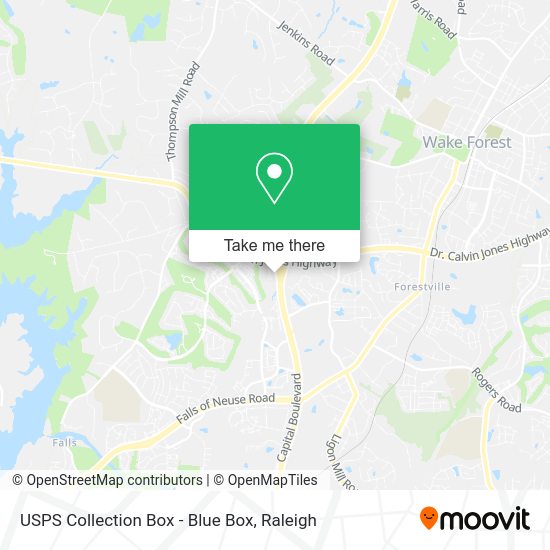 USPS Collection Box - Blue Box map