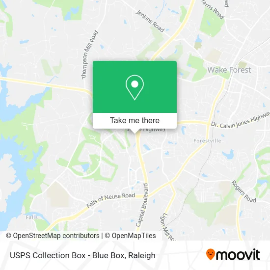 USPS Collection Box - Blue Box map