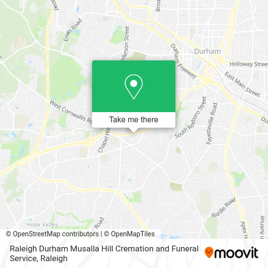 Raleigh Durham Musalla Hill Cremation and Funeral Service map