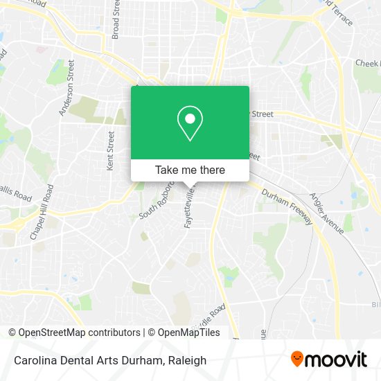Mapa de Carolina Dental Arts Durham
