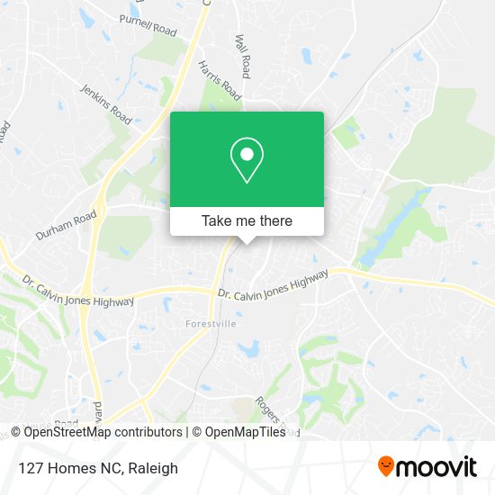 127 Homes NC map