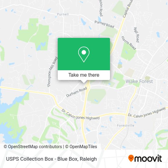 USPS Collection Box - Blue Box map