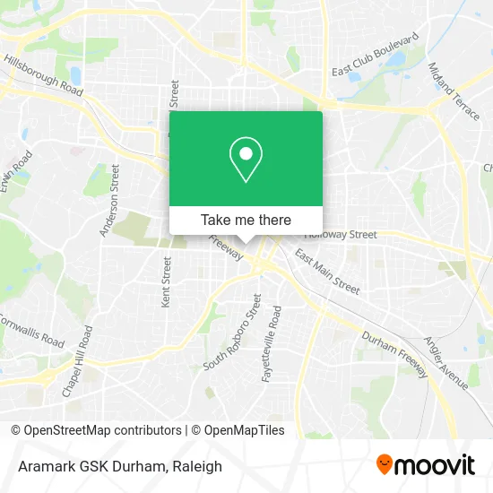Mapa de Aramark GSK Durham