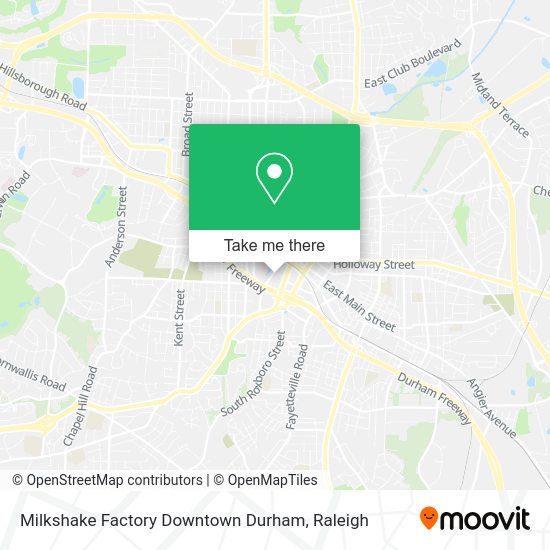 Mapa de Milkshake Factory Downtown Durham
