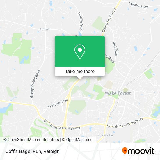 Mapa de Jeff's Bagel Run