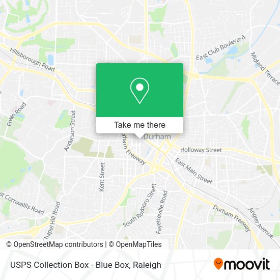 Mapa de USPS Collection Box - Blue Box