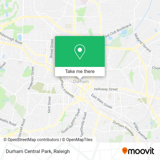 Durham Central Park map
