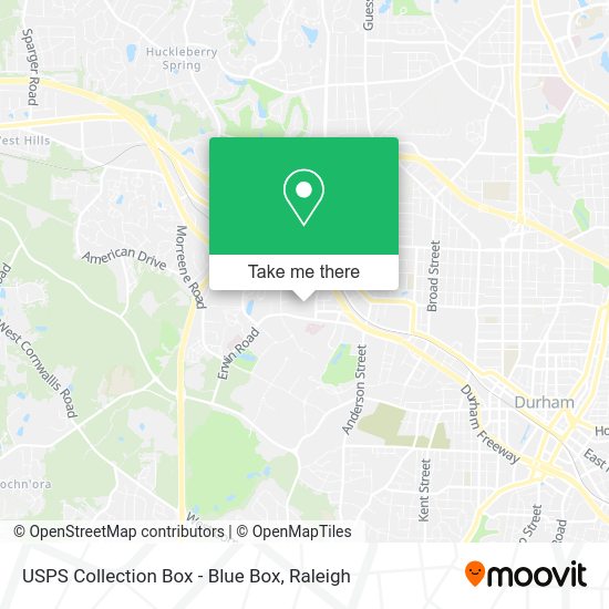 USPS Collection Box - Blue Box map