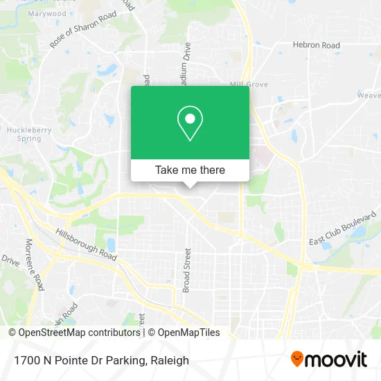 1700 N Pointe Dr Parking map