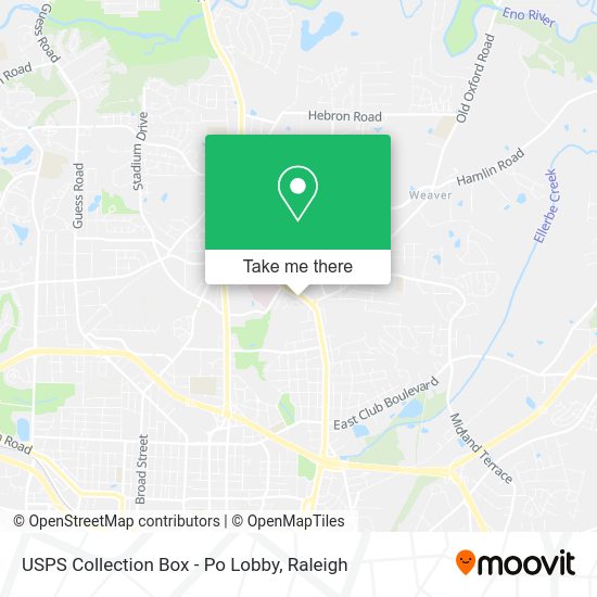 USPS Collection Box - Po Lobby map