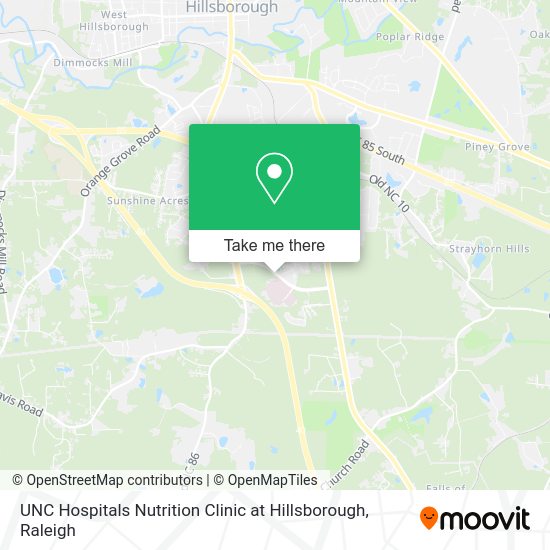 Mapa de UNC Hospitals Nutrition Clinic at Hillsborough