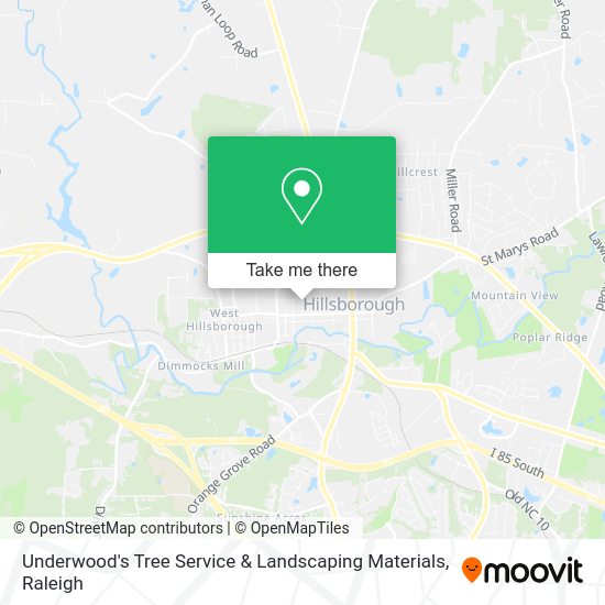 Mapa de Underwood's Tree Service & Landscaping Materials