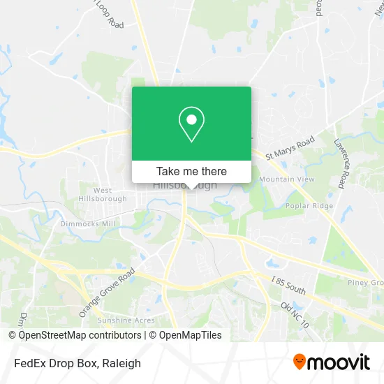 Mapa de FedEx Drop Box