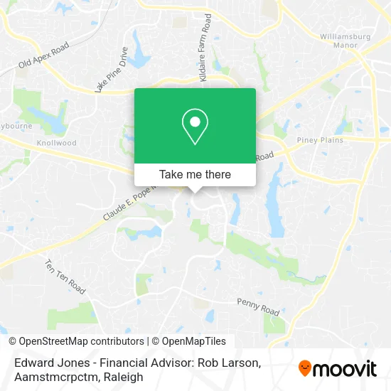Mapa de Edward Jones - Financial Advisor: Rob Larson, Aamstmcrpctm