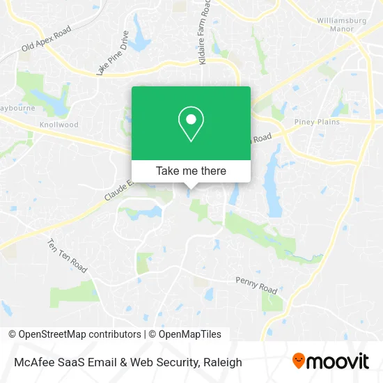 McAfee SaaS Email & Web Security map