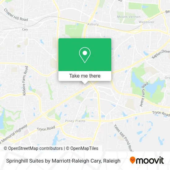 Springhill Suites by Marriott-Raleigh Cary map