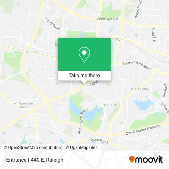 Entrance I-440 E map