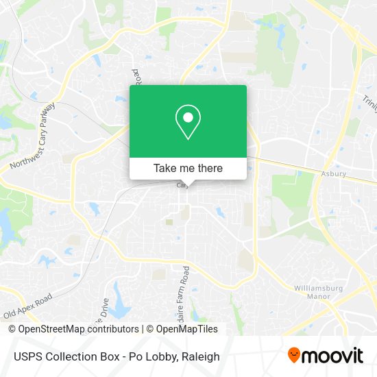 USPS Collection Box - Po Lobby map