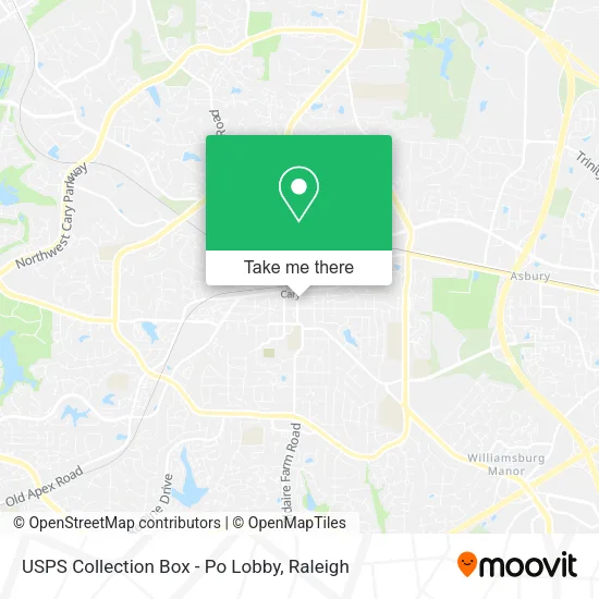 Mapa de USPS Collection Box - Po Lobby