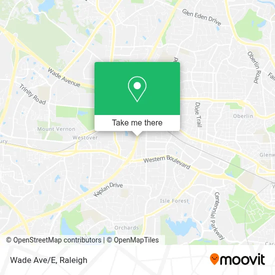 Wade Ave/E map