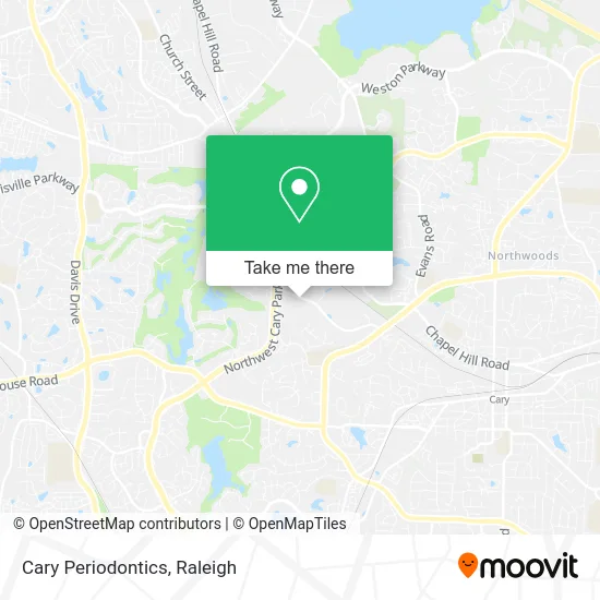 Cary Periodontics map