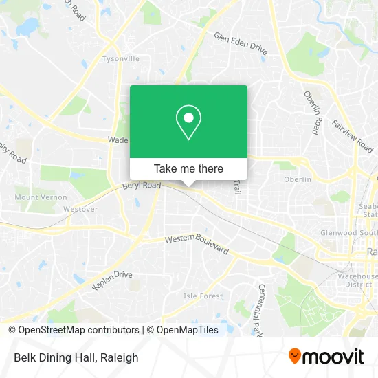 Mapa de Belk Dining Hall
