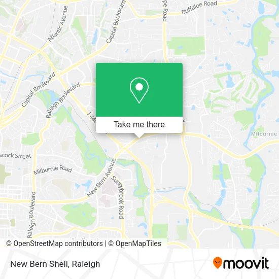 Mapa de New Bern Shell