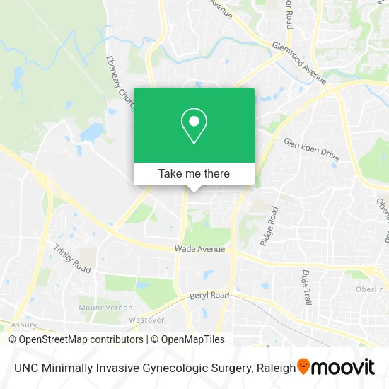 UNC Minimally Invasive Gynecologic Surgery map
