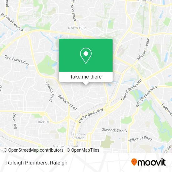 Raleigh Plumbers map