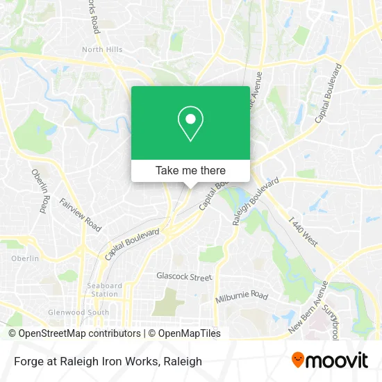 Mapa de Forge at Raleigh Iron Works