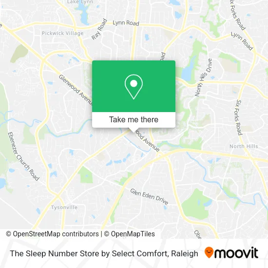 The Sleep Number Store by Select Comfort map