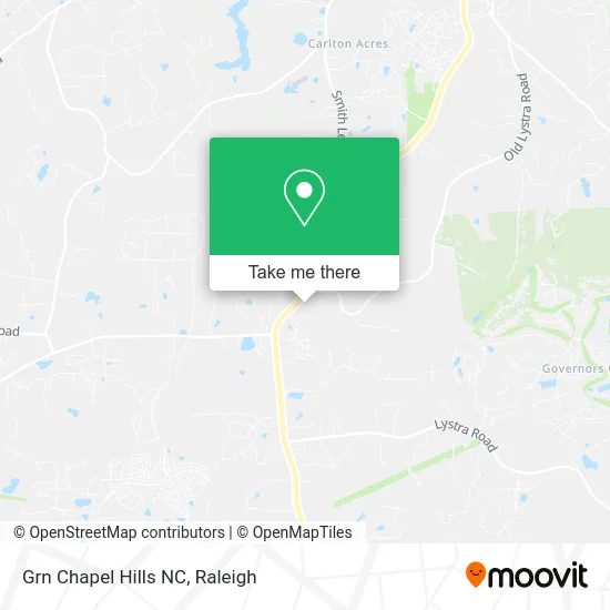 Grn Chapel Hills NC map