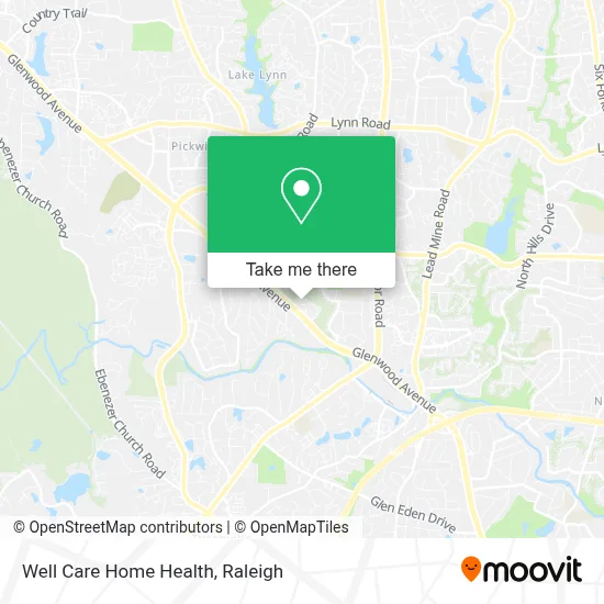 Well Care Home Health map