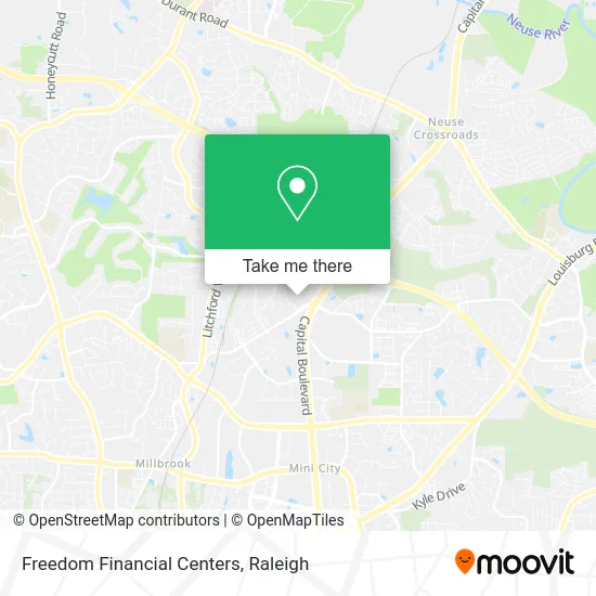 Freedom Financial Centers map