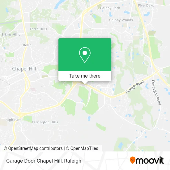 Garage Door Chapel Hill map
