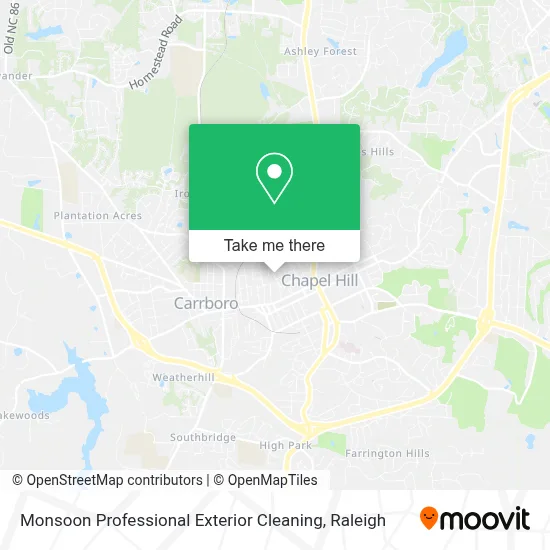 Monsoon Professional Exterior Cleaning map