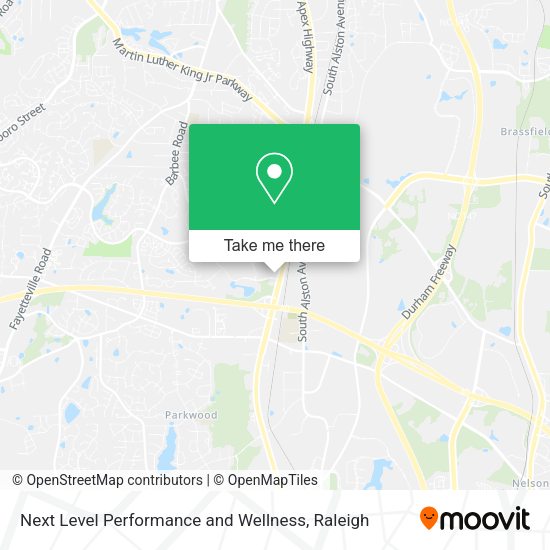 Next Level Performance and Wellness map