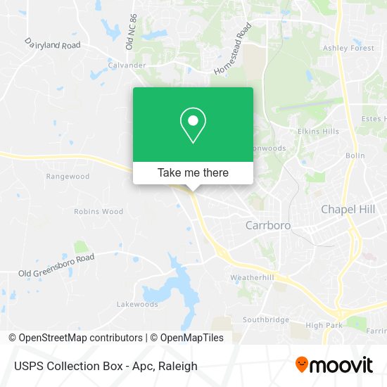 USPS Collection Box - Apc map