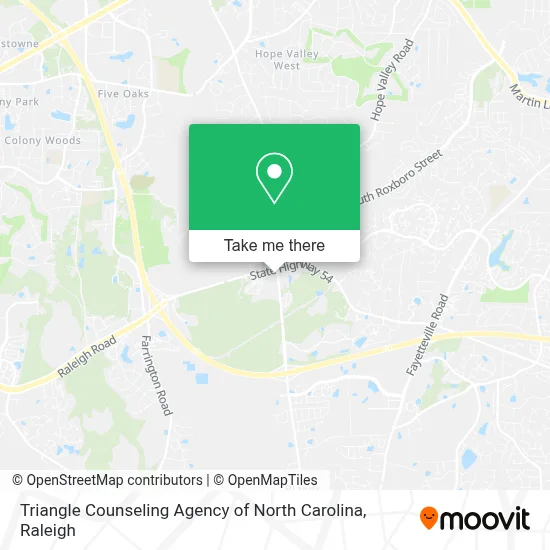 Triangle Counseling Agency of North Carolina map