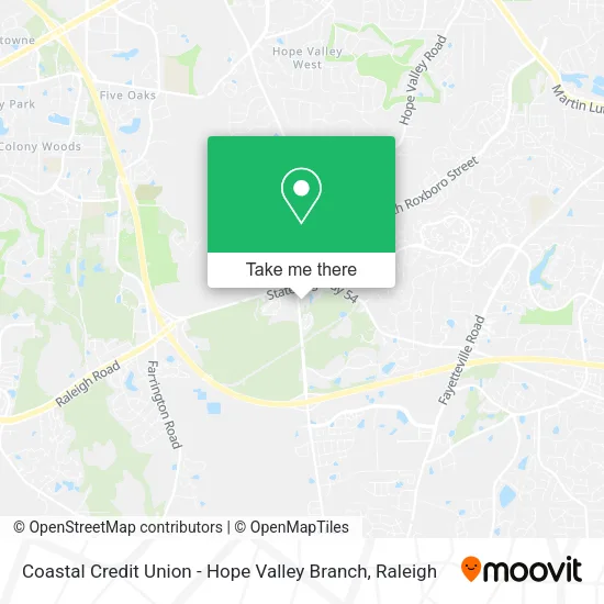 Coastal Credit Union - Hope Valley Branch map