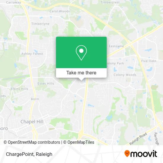 Mapa de ChargePoint